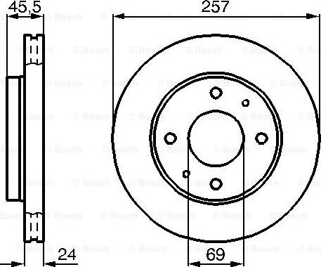 BOSCH 0 986 478 774 - Тормозной диск autospares.lv