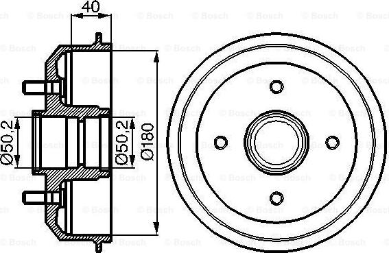 BOSCH 0 986 477 099 - Тормозной барабан autospares.lv