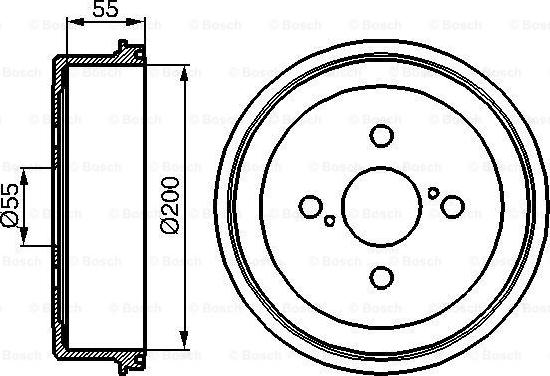 BOSCH 0 986 477 090 - Тормозной барабан autospares.lv