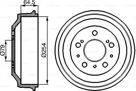 BOSCH 0 986 477 098 - Тормозной барабан autospares.lv