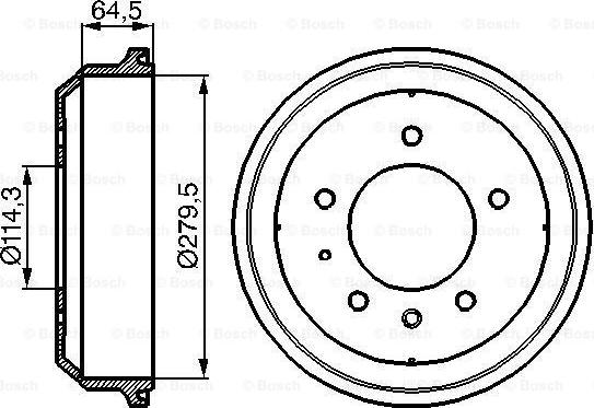 BOSCH 0 986 477 093 - Тормозной барабан autospares.lv