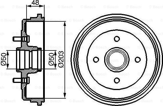 BOSCH 0 986 477 049 - Тормозной барабан autospares.lv