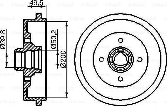 BOSCH 0 986 477 041 - Тормозной диск autospares.lv