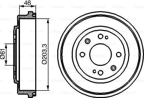 BOSCH 0 986 477 059 - Тормозной барабан autospares.lv