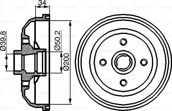 BOSCH 0 986 477 056 - Тормозной барабан autospares.lv