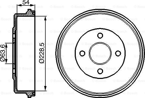 BOSCH 0 986 477 051 - Тормозной барабан autospares.lv