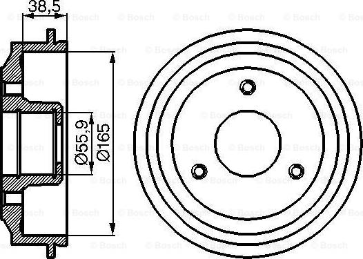 BOSCH 0 986 477 066 - Тормозной барабан autospares.lv