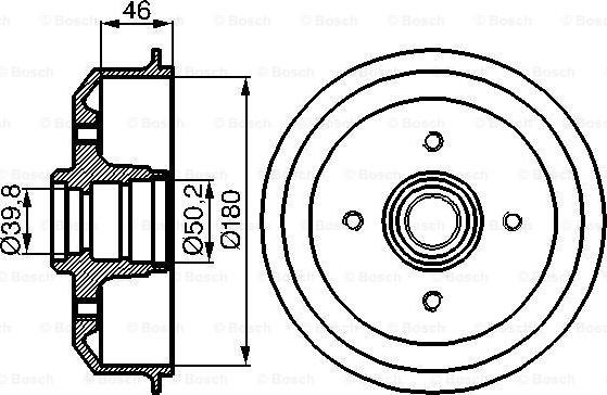 BOSCH 0 986 477 015 - Тормозной барабан autospares.lv