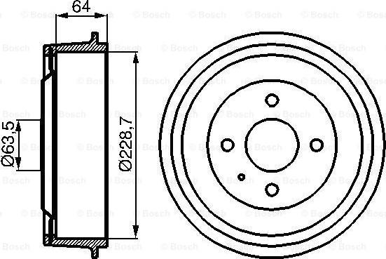 BOSCH 0 986 477 012 - Тормозной барабан autospares.lv