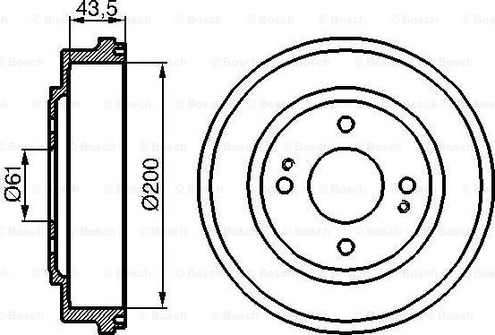 BOSCH 0 986 477 081 - Тормозной барабан autospares.lv