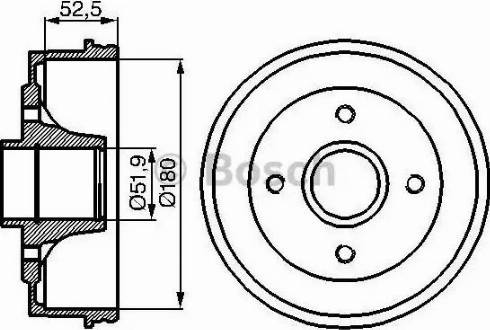 BOSCH 0 986 477 076 - Тормозной барабан autospares.lv