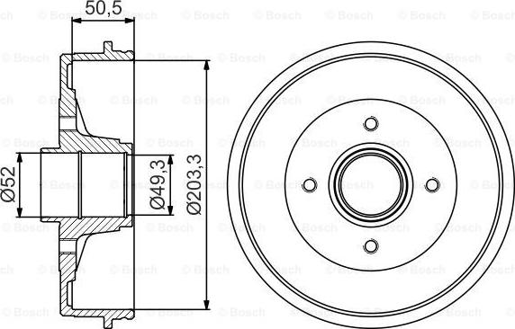 BOSCH 0 986 477 196 - Тормозной барабан autospares.lv