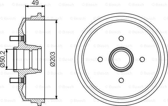 BOSCH 0 986 477 190 - Тормозной барабан autospares.lv