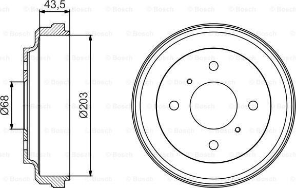 BOSCH 0 986 477 198 - Тормозной барабан autospares.lv