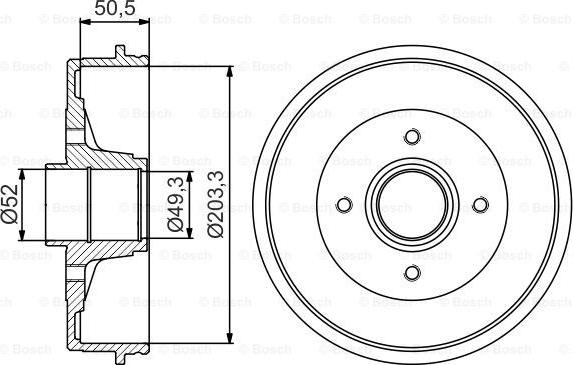 BOSCH 0 986 477 197 - Тормозной барабан autospares.lv