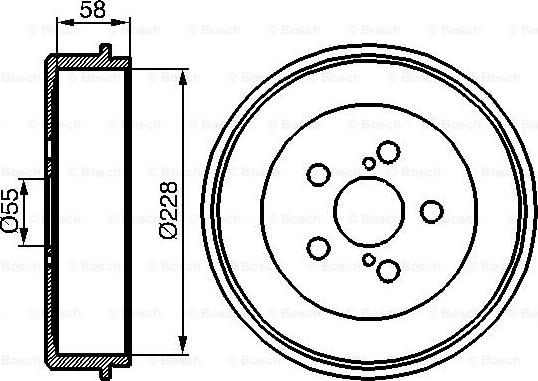 BOSCH 0 986 477 140 - Тормозной барабан autospares.lv