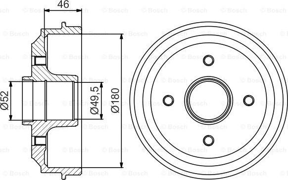 BOSCH 0 986 477 155 - Тормозной барабан autospares.lv