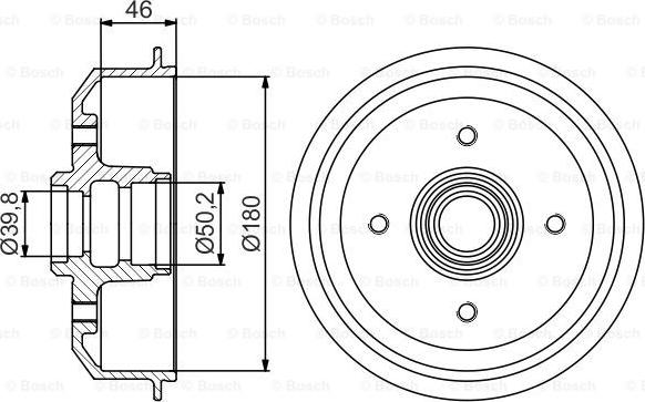 BOSCH 0 986 477 150 - Тормозной барабан autospares.lv