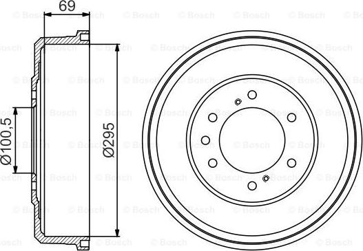 BOSCH 0 986 477 165 - Тормозной барабан autospares.lv