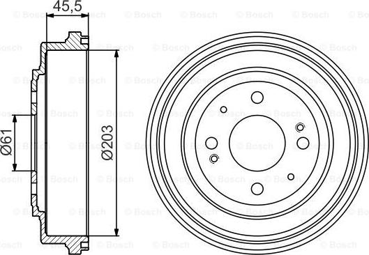 BOSCH 0 986 477 166 - Тормозной барабан autospares.lv