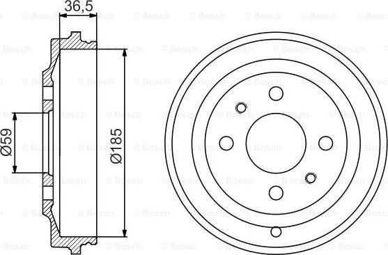 BOSCH 0 986 477 161 - Тормозной барабан autospares.lv