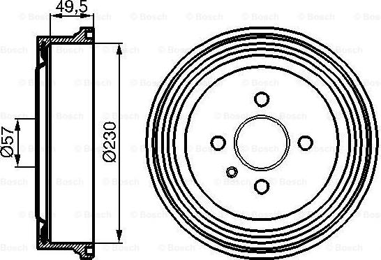 BOSCH 0 986 477 100 - Тормозной барабан autospares.lv