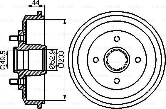 BOSCH 0 986 477 102 - Тормозной барабан autospares.lv