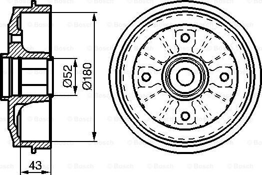 BOSCH 0 986 477 114 - Тормозной барабан autospares.lv