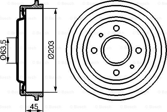 BOSCH 0 986 477 115 - Тормозной барабан autospares.lv