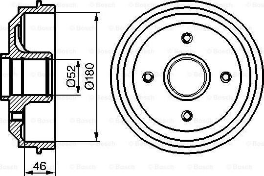 BOSCH 0 986 477 116 - Тормозной барабан autospares.lv