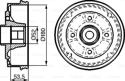 BOSCH 0 986 477 112 - Тормозной барабан autospares.lv