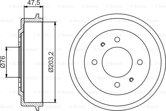 BOSCH 0 986 477 180 - Тормозной барабан autospares.lv