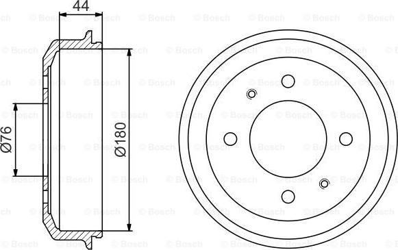 BOSCH 0 986 477 182 - Тормозной барабан autospares.lv