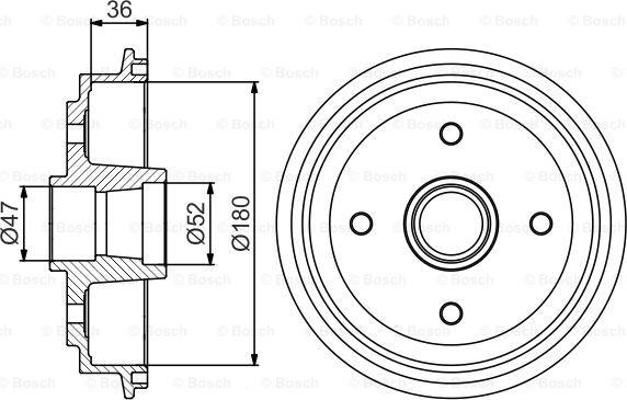 BOSCH 0 986 477 187 - Тормозной барабан autospares.lv