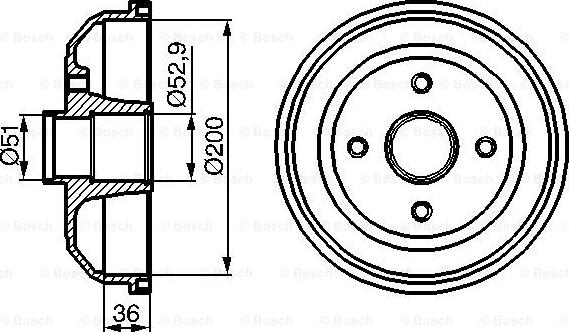 BOSCH 0 986 477 134 - Тормозной барабан autospares.lv