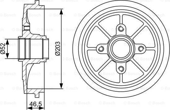 BOSCH 0 986 477 126 - Тормозной барабан autospares.lv