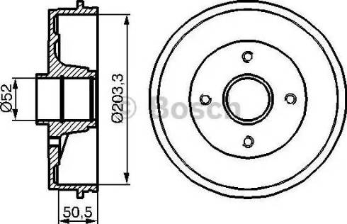 BOSCH 0 986 477 122 - Тормозной барабан autospares.lv