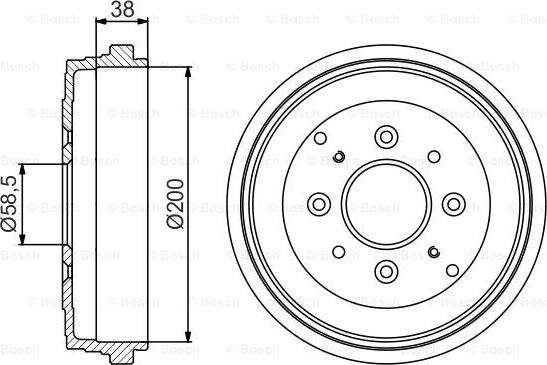 BOSCH 0 986 477 174 - Тормозной барабан autospares.lv