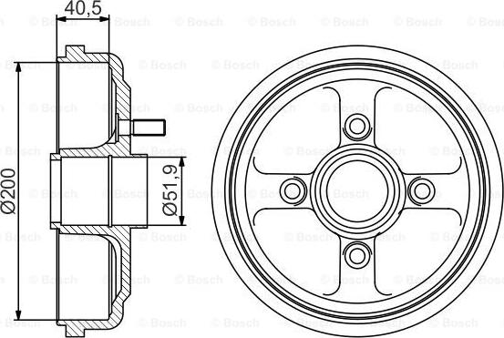 BOSCH 0 986 477 310 - Тормозной барабан autospares.lv