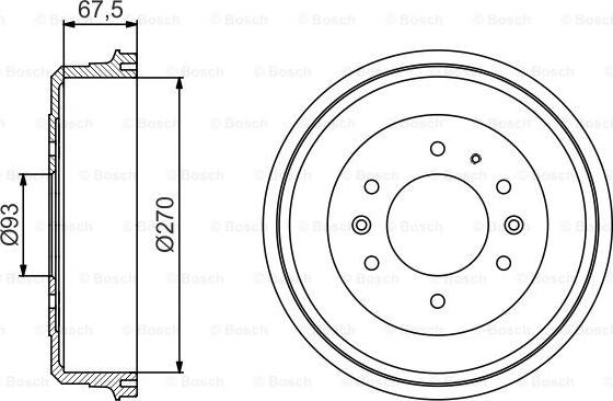 BOSCH 0 986 477 249 - Тормозной барабан autospares.lv