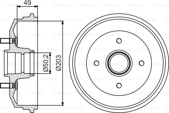 BOSCH 0 986 477 259 - Тормозной барабан autospares.lv