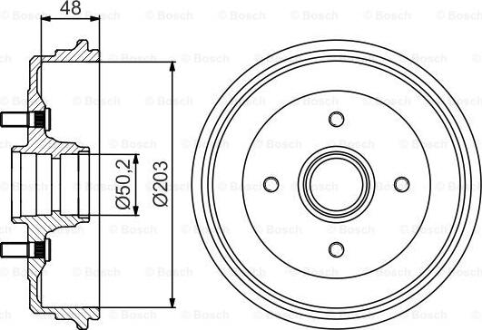 BOSCH 0 986 477 258 - Тормозной барабан autospares.lv