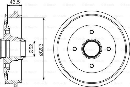 BOSCH 0 986 477 253 - Тормозной барабан autospares.lv