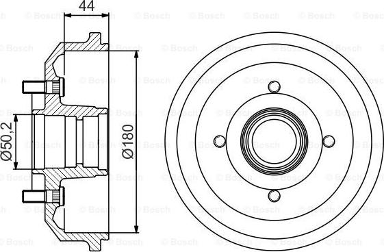 BOSCH 0 986 477 269 - Тормозной барабан autospares.lv