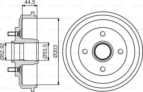 BOSCH 0 986 477 266 - Тормозной барабан autospares.lv