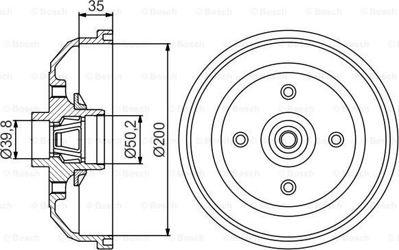 BOSCH 0 986 477 260 - Тормозной барабан autospares.lv