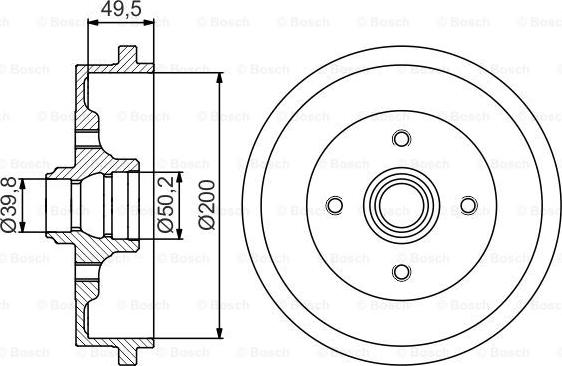 BOSCH 0 986 477 267 - Тормозной барабан autospares.lv