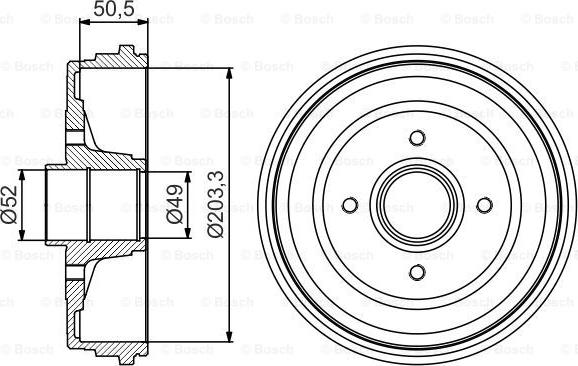 BOSCH 0 986 477 205 - Тормозной барабан autospares.lv