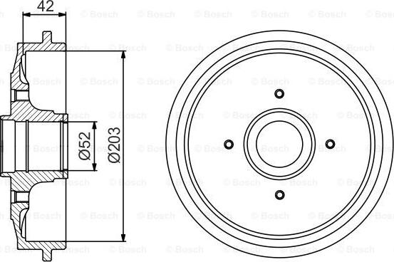 BOSCH 0 986 477 201 - Тормозной барабан autospares.lv