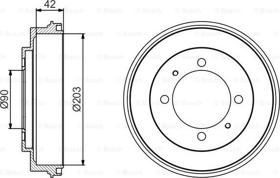 BOSCH 0 986 477 202 - Тормозной барабан autospares.lv